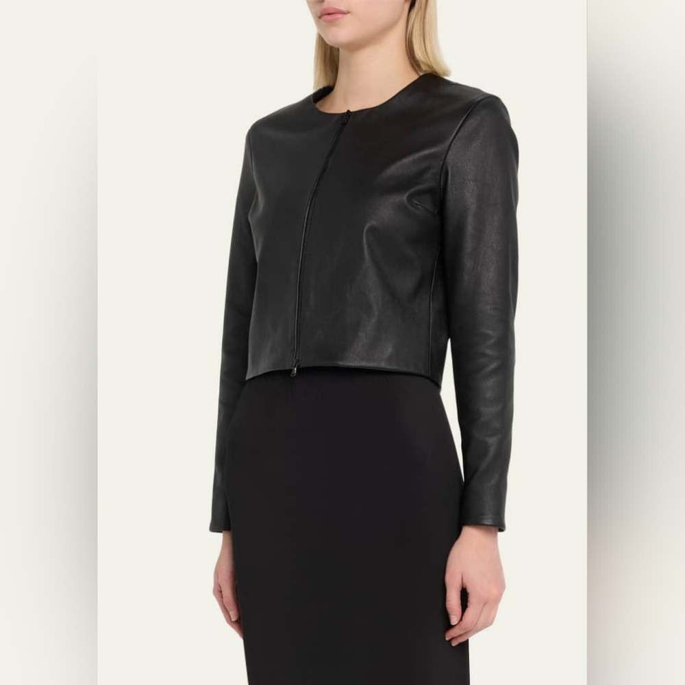 Nwt $1990 Susan Bender X Heather Dubrow Black Leather Jacket
